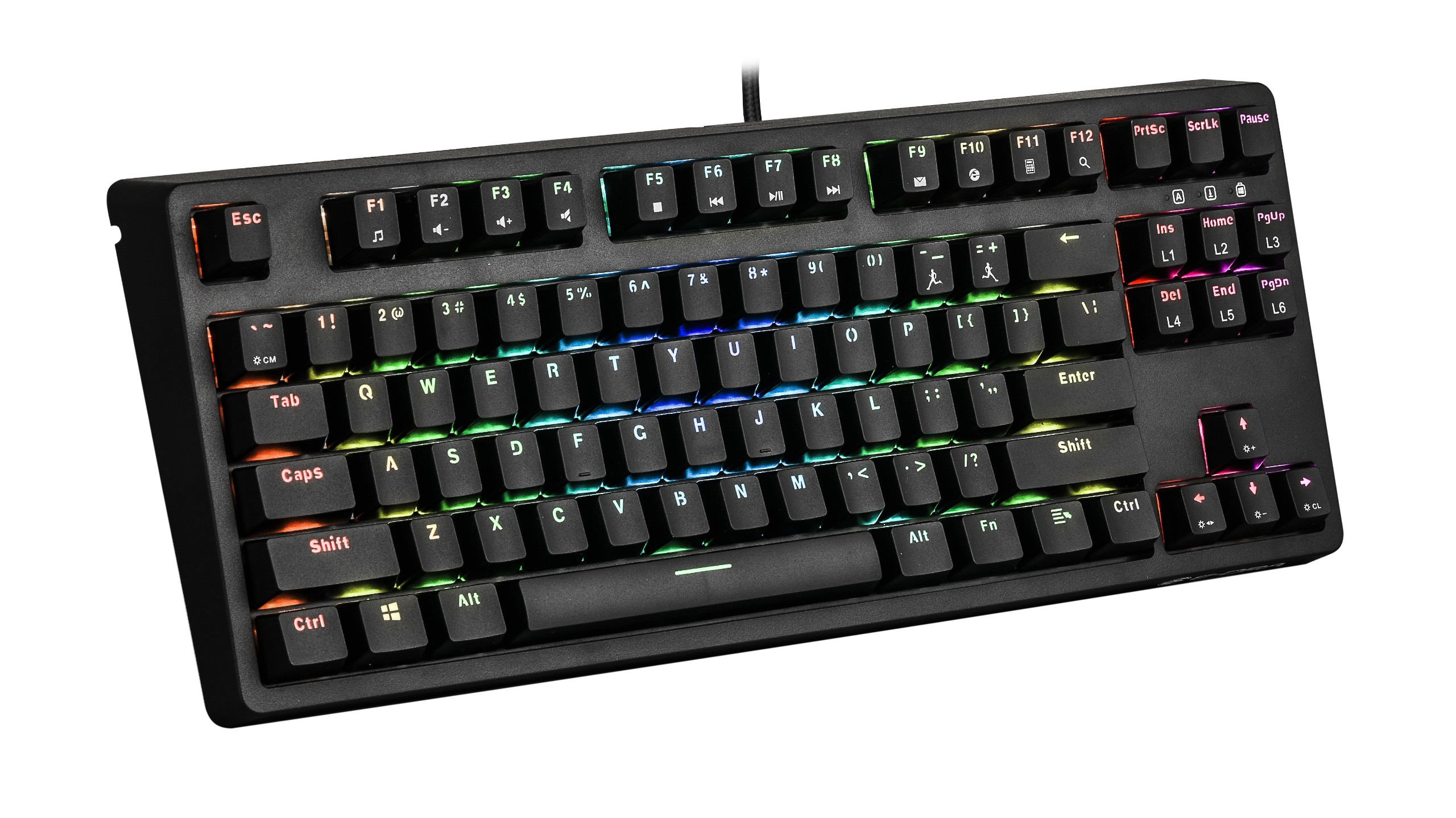 Bàn phím cơ E-Dra EK387 Mechanical Gaming Outemu Brown switch led RGB 4